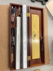 Vintage Keuffel Esser K e Leroy Lettering Set Drafting Kit Wood Case With Extras