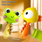 Baby Rattle Newborn Sensory Toy Soft Teether Infant Grasping Handbell Gift