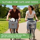 Dog Bike Basket With Internal Storage Pocket  Dog Basket For Bike  Grey