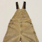 Vintage Carhartt 34x30 Brown Duck Bib Overall Cotton Rn 14806 R01