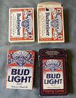Vintage Bud Light Beer And Budweiser Playing Cards Lot Of 2