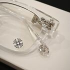 Chrome Style Glasses Hearts Anti Blue Light Icon Version Clear Silver Unisex