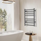 Sharndy Electric Heated Towel Warmer 8 Bar Wall Mount Plug-in Black Timer