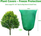 Plant Covers Freeze Protection     2 Pack 95 x95  Extra Large Frost Blankets For O