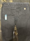 Nwt Carhartt Relaxed Fit Rugged Flex Black Canvas Cotton Work Pants Men s 46x30