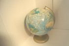 Vintage 12  Rand Mcnally World Portrait Globe Raised Topography Stand 
