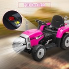 12v Kids Electric Battery-powered Ride On Tractor W  Trailer Remote Control Toy