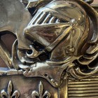 Vintage Large Family Crest Coat Of Arms Solid Brass Plaque