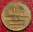 High Grade 1954 Sweden 2 Ore Coin-oct575