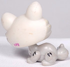 Littlest Pet Shop 3585 Lps Crouching Tiger Cat White Black Gray Kitten Mom Momma