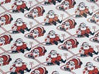 Vtg Christmas Wrapping Paper Gift Wrap Tree Railroad Track Santa Claus