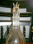 1960 s Art Deco French Decanter- Fait Main Liquor 4-chamber Bottle W stoppers 