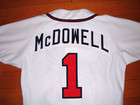 Atlanta Braves Oddibe Mcdowell Game Used Worn 1989 Home Jersey  texas Rangers 