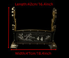 Japanese Katana-kake Inlay Work Samurai Sword Wooden Rack Stand Armor Ken Katana