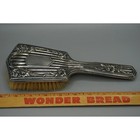 Antique Art Nouveau Quadruple Plate Silver Floral Hair Brush Vanity Collectible