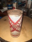 Lucky Lager Empty Opened 16 Oz Flat Top Straight Steel Beer Can