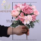 Pack Artificial Peony Flowers  Silk Peonies Flowers Fake Peonies 4 Rose   Pink