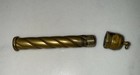 Vintage Brass Needle Case  Chatelaine Needle Tube  Sewing Notion
