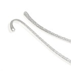 10 Tibetan-style Silver Swirl Metal Bookmarks  Small 3 3 8  Hook Shaped Blanks