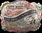 Oahe Riding Club Champion Wyatt West Barrell Racer Trophy Belt Buckle