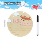 Baby Announcement Sign 5 9-inch Wooden Hello World Newborn Photo Prop Pink