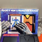 1979 Tomy Mighty Men   Monster Maker Design Kit W Box All 18 Plates  No Rub Tool