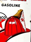 Vintage 1947 Texaco Fire-chief Gasoline 12x18    Porcelain Pump Oil Sign Authentic