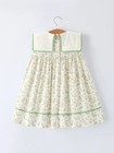 Vintage Floral Duck Embroidery Spring Girl Dress