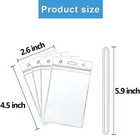 100 Pack Clear Luggage Tags Bag Tags Holder Identification Id Card Badge Hold   