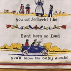 Vintage Pennsylvania Dutch Tea Towels Lot Of 5 Covered Bridges Love Birds Prover