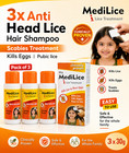 3x Anti Head Lice Hair Shampoo Scabies Treatment Kills Eggs Pubic Lice 30g Each