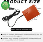 Car Engine Heater Pad 4x5 Inch Silicone Self-adhesive 150w 120v Oil Pan Heater
