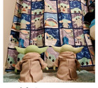 Star Wars Baby Child Yoda 13pcs Fabric Shower Curtain   Hook Set New Rare Gift 