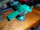 Rare Vintage Airplane Green Tin Toy From Hood Ornament Radiator Cap Collection    