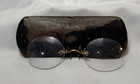 Antique Stevens Eyeglasses Gold Filled Pince - Nez Nose Pincher In Case