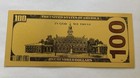 24k Gold Plated Foil  100 Dollar Bill Collectible Novelty Collection Note Gift