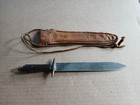 Old Antique Knife Dirk Dagger Home Made Custom W  Brass Accents Marked W o s 