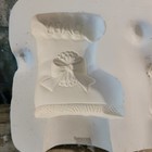 Sundance 130 Ceramic Slip Mold 2 Flat Christmas Ornaments Stocking House 3 Inch
