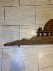 Antique Hand Carved Wood Pediment 55 1 4  X 13 1 2    Tall European Architectural