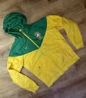 Nike Brazil Soccer Jacket Men s Medium Green Yellow Official Team Apparel Cbf 
