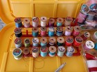 Vintage Wooden Spools Sewing Thread Mix Silk Cotton Clarks 