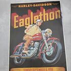 Vintage Harley Davidson Poster Print Original 24x36 Biker Festival Eaglethon 3