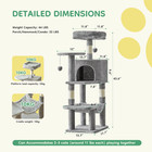 44in Cat Tree Tall Tower For Indoor Cats Condo Scratching Post Pet Play House