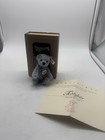 Steiff Club 2004 Miniature Teddy Bear Light Blue Mohair 7cm Ean 696945 Box Coa