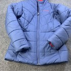 Columbia Jacket Youth Girls Large 14-16 Blue Full Zip Long Sleeve Puffer Hooded