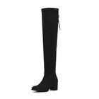 Womens Fashion Over The Knee Boots Sexy Thigh High Chunky Heel Zip Party Boots