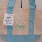 Trader Joe s Blue Nwt Ltd  Ed  Mini Canvas Collectible Tote In Hand Ships Fast 