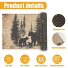 Rustic Cabin Bear Bath Mat Washable Door Absorbent Rug Nonslip Floor Carpet