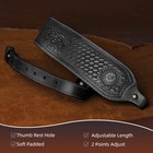 Tourbon Retro Black Leather Rifle Sling Gun Carry Strap Shooting Rest Adjustable