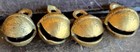 Lot Of 4 Vintage Handcrafted Brass Hindi Hindu Religious Bells Engraved 1-3 8  W